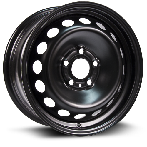 RTX Wheels - Steel Wheel - Black - Black - 17" x 6.5", 40 Offset, 5x100 (Bolt Pattern), 57.1mm HUB