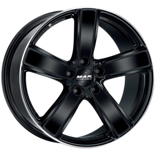 Mak Wheels - TURISMO-FF - Black - GLOSS BLACK MIRROR RING - 20" x 9.5", 65 Offset, 5x130 (Bolt Pattern), 71.6mm HUB