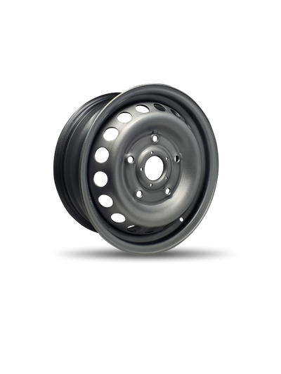 DTD - Steel - Silver - Gloss Silver - 16" x 6.5", 60 Offset, 5x160 (Bolt pattern), 65.1mm HUB