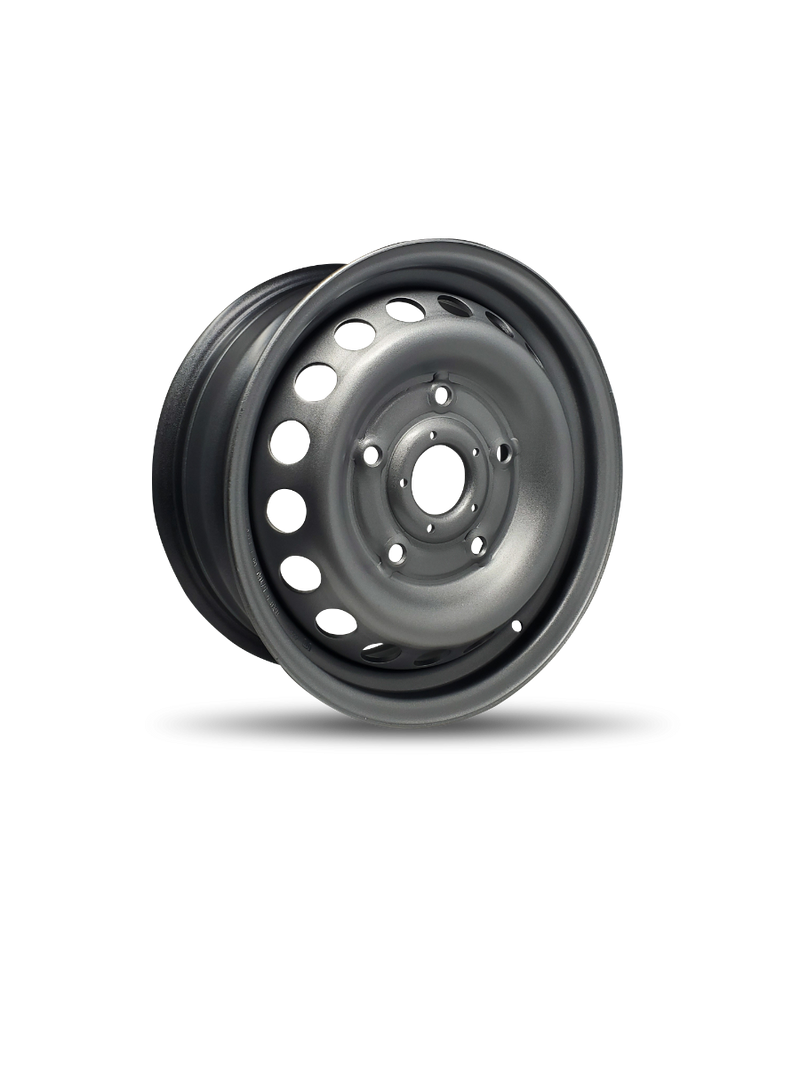 DTD - Steel - Silver - Gloss Silver - 16" x 6.5", 60 Offset, 5x160 (Bolt pattern), 65.1mm HUB