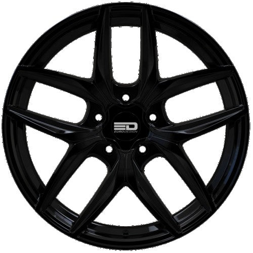 Euro Design - Forza - Black - Gloss Black - 19" x 8.5", 40 Offset, 5x120 (Bolt Pattern), 64.1mm HUB