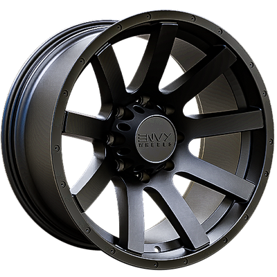 Envy Wheels - CRAZE - Black - SATIN BLACK - 20" x 10", -24 Offset, 8x170 (Bolt Pattern), 125.2mm HUB