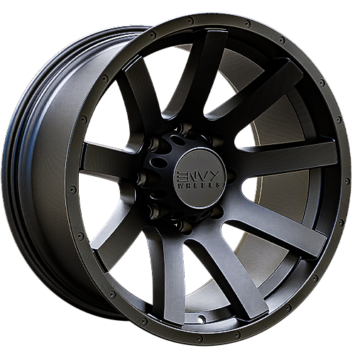 Envy Wheels - CRAZE - Black - SATIN BLACK - 20" x 10", -24 Offset, 8x170 (Bolt Pattern), 125.2mm HUB