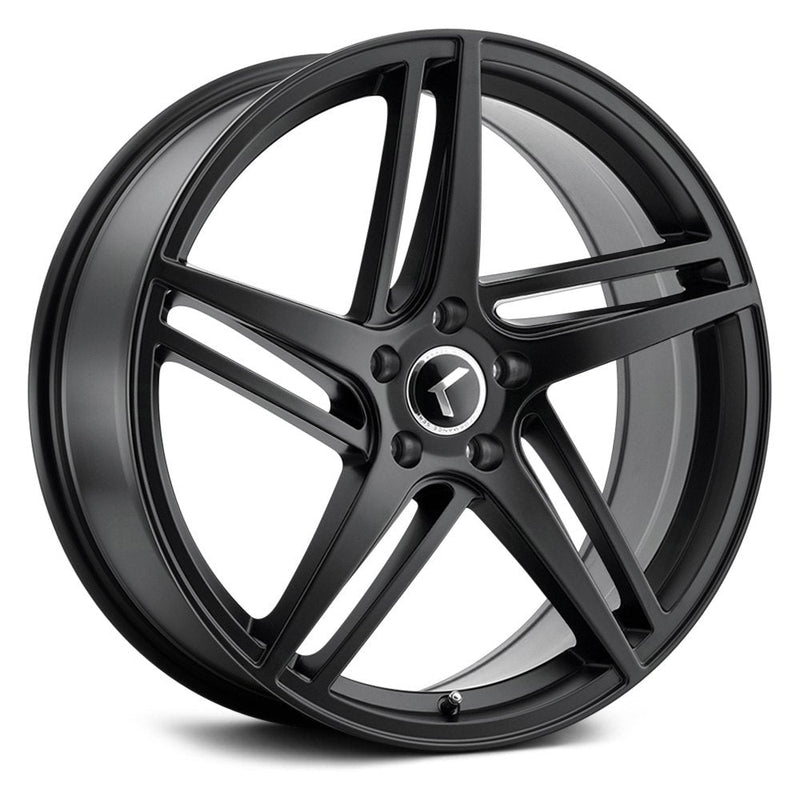 Kraze Wheels - KR195 - Black - SATIN BLACK - 20" x 8.5", 38 Offset, 5x112 (Bolt Pattern), 66.6mm HUB