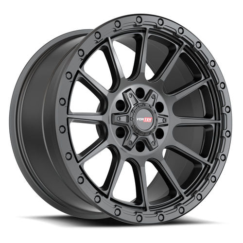 Vortek Offroad - VRT-606 VULCAN - Black - Matte Black - 17" x 9", 12 Offset, 5x127/139.7 (Bolt pattern), 78.1mm HUB
