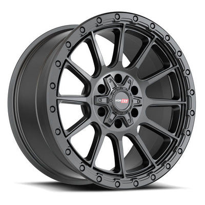 Vortek Offroad - VRT-606 VULCAN - Black - Matte Black - 20" x 9", 18 Offset, 5x139.7/150 (Bolt pattern), 110.3mm HUB