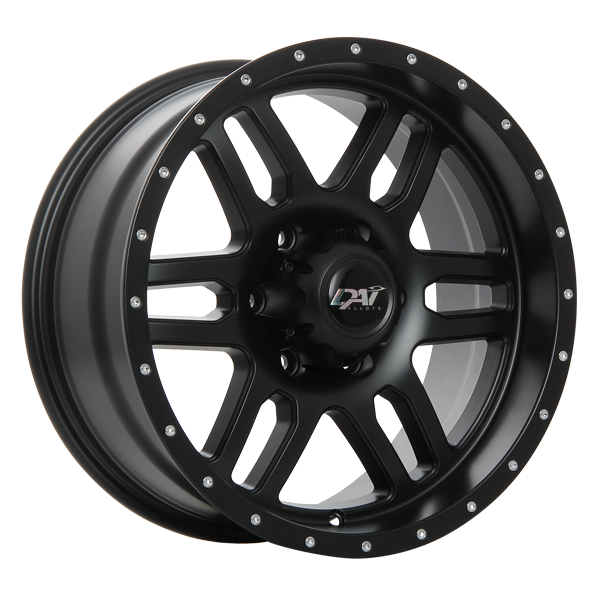 Dai Alloys - Storm - Black - Satin Black - 17" x 8", 10 Offset, 6x139.7 (Bolt Pattern), 108.1mm HUB