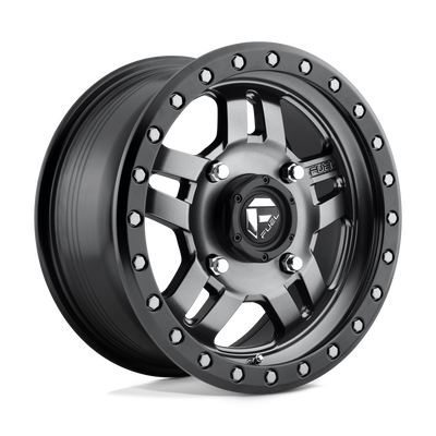 Fuel UTV - D558 ANZA - Gunmetal - MATTE GUN METAL BLACK BEAD RING - 15" x 7", 38 Offset, 4x156 (Bolt Pattern), 132mm HUB
