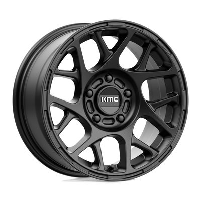 KMC Wheels - KM708 BULLY - Black - Satin Black - 16" x 7.5", 30 Offset, 5x114.3 (Bolt Pattern), 72.6mm HUB