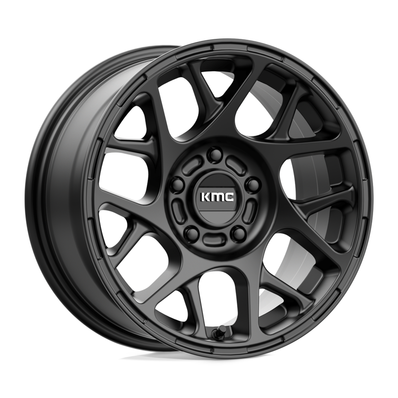 KMC Wheels - KM708 BULLY - Black - Satin Black - 16" x 7.5", 30 Offset, 5x114.3 (Bolt Pattern), 72.6mm HUB