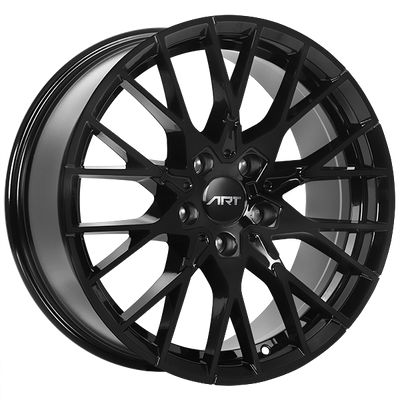 ART - Replica 166 - Black - Gloss Black - 18" x 8", 25 Offset, 5x112 (Bolt Pattern), 66.6mm HUB