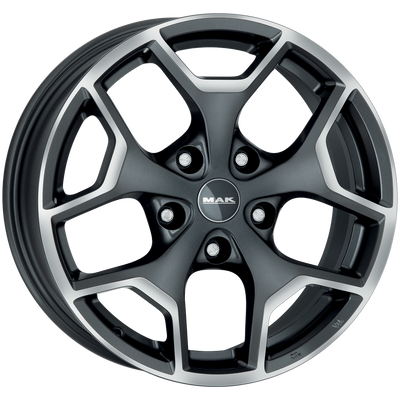 Mak Wheels - LIBERTY - Gunmetal - GUN MET-MIRROR FACE - 17" x 7.5", 39 Offset, 5x108 (Bolt Pattern), 72mm HUB