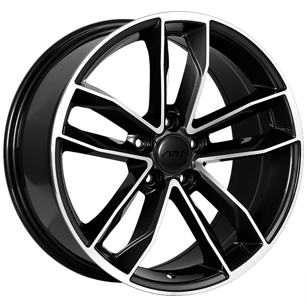 ART - REPLICA 129 - Black - Gloss Black - Machined Face - 18" x 8", 35 Offset, 5x112 (Bolt Pattern), 66.5mm HUB
