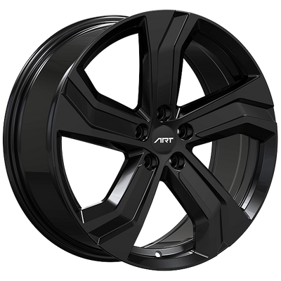 ART - Replica 236 - Black - Gloss Black - 20" x 8.5", 38 Offset, 5x108 (Bolt Pattern), 63.4mm HUB