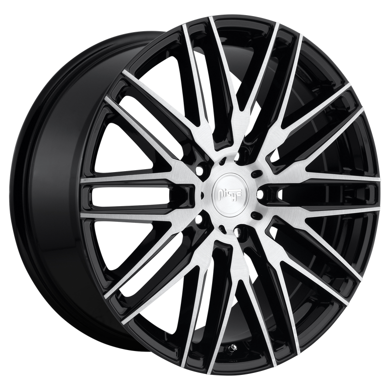 Niche - M165 ANZIO - Black - GLOSS BLACK BRUSHED - 22" x 9", 38 Offset, 5x114.3 (Bolt Pattern), 72.56mm HUB