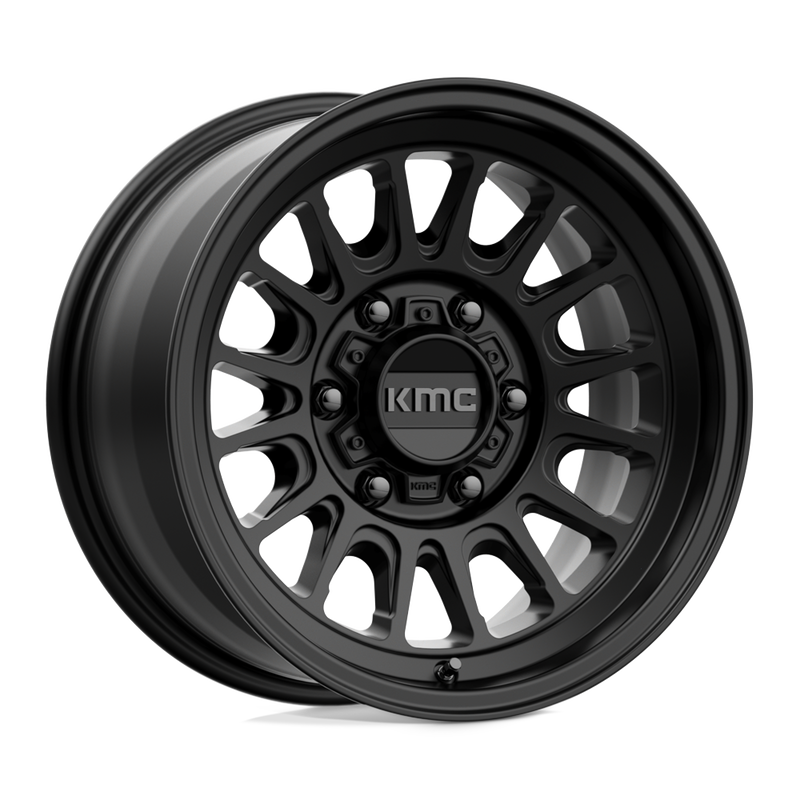 KMC Wheels - KM724 IMPACT OL - Black - SATIN BLACK - 17" x 9", -12 Offset, 5x127 (Bolt Pattern), 71.5mm HUB