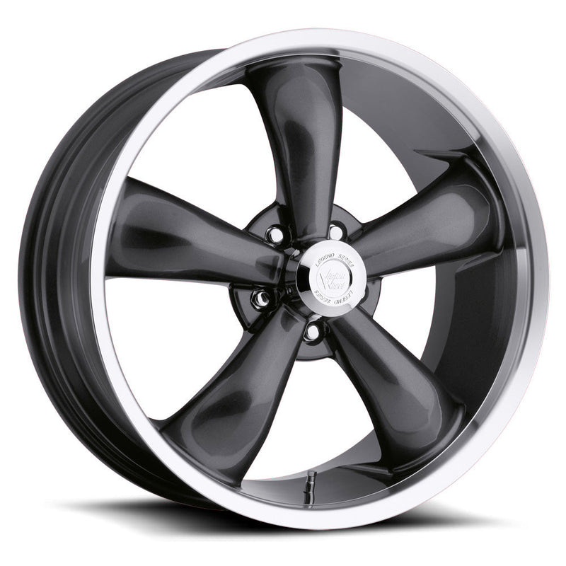 Vision Wheel American Muscle - 142 LEGEND 5 - Gunmetal - Gunmetal Machined Lip - 20" x 8.5", -6 Offset, 5x120.65 (Bolt Pattern), 83mm HUB