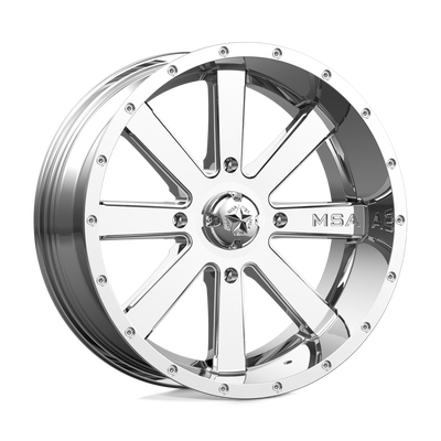 MSA Offroad Wheels - M34 FLASH - Chrome - CHROME - 18" x 7", 0 Offset, 4x156 (Bolt Pattern), 132mm HUB