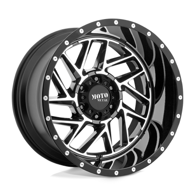 Moto Metal - MO985 BREAKOUT - Black - GLOSS BLACK MACHINED - 20" x 10", -18 Offset, 6x139.7 (Bolt Pattern), 106.1mm HUB