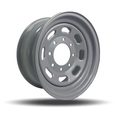 DTD - Steel - Silver - Gloss Silver - 16" x 7", 6 Offset, 8x170 (Bolt pattern), 125mm HUB