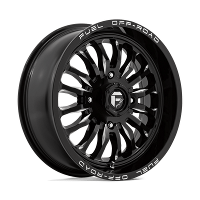 Fuel UTV - D821 ARC UTV - Black - GLOSS BLACK MILLED - 18" x 7", 13 Offset, 4x137 (Bolt Pattern), 110.1mm HUB