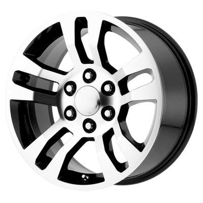 OE Creations - PR175 - Black - GLOSS BLACK MACHINED - 18" x 8", 24 Offset, 6x139.7 (Bolt Pattern), 78.1mm HUB