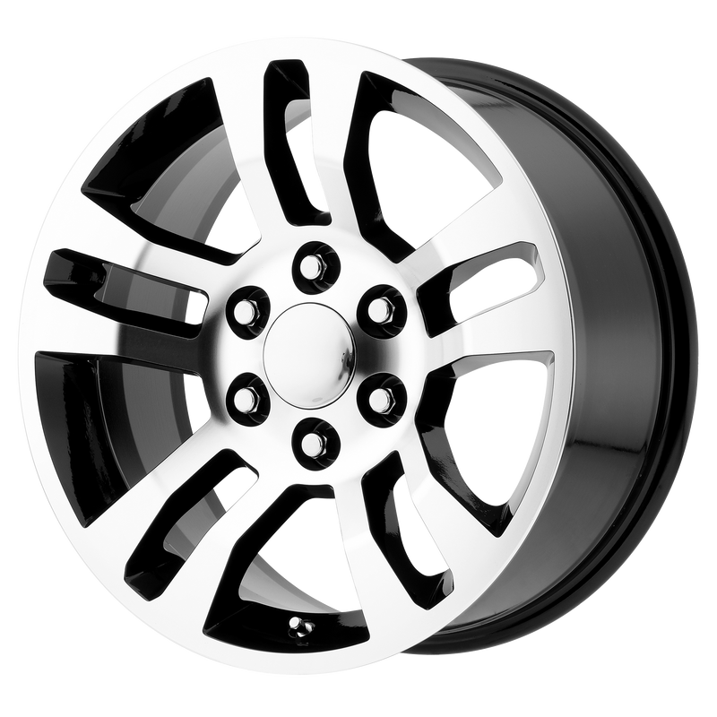 OE Creations - PR175 - Black - GLOSS BLACK MACHINED - 18" x 8", 24 Offset, 6x139.7 (Bolt Pattern), 78.1mm HUB