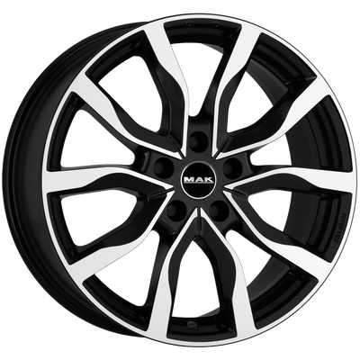 Mak Wheels - KOLN - Black - BLACK MIRROR - 21" x 9.5", 45 Offset, 5x127 (Bolt Pattern), 71.6mm HUB