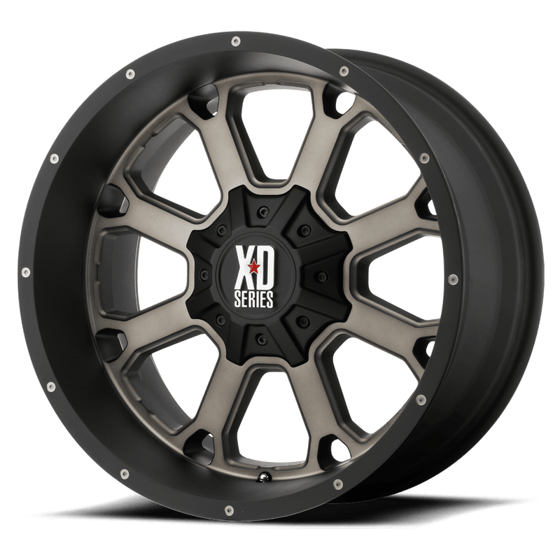 XD Series - XD825 BUCK 25 - Black - Matte Black Dark Tint - 20" x 10", -24 Offset, 8x165.1 (Bolt Pattern), 125.1mm HUB