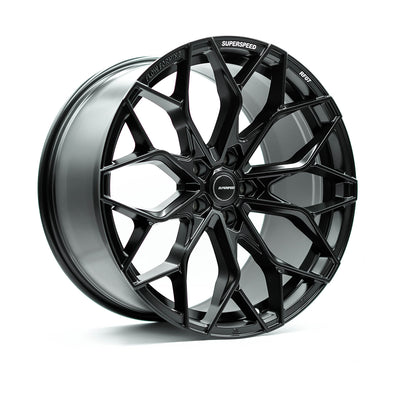 Superspeed - RF07 - Black - Matt Black - 20" x 11", 55 Offset, 5x130 (Bolt Pattern), 72mm HUB