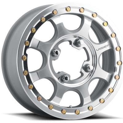 Vision Wheel ATV - 351 2021 - Polished - AS-CAST MACHINED FACE MACHINED RING/LIP - 15" x 7", 13 Offset, 4x156 (Bolt Pattern), 131.1mm HUB