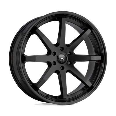 Asanti Black - ABL-32 KAISER - Black - SATIN BLACK GLOSS BLACK LIP - 20" x 9", 30 Offset, 5x127 (Bolt Pattern), 71.5mm HUB