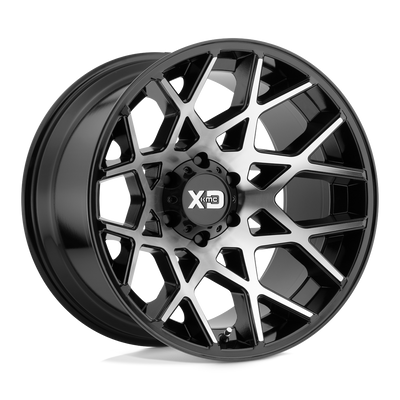 XD Series - XD831 CHOPSTIX - Black - Gloss Black Machined - 20" x 10", -24 Offset, 8x165.1 (Bolt Pattern), 125.1mm HUB