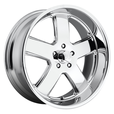 US Mag - U116 HUSTLER - Chrome - CHROME PLATED - 20" x 9.5", 1 Offset, 5x120.65 (Bolt Pattern), 72.56mm HUB