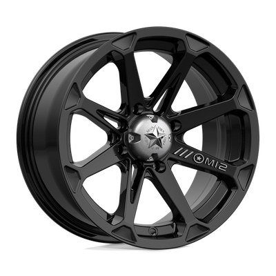 MSA Offroad Wheels - M12 DIESEL - Black - GLOSS BLACK - 14" x 7", 10 Offset, 4x110 (Bolt Pattern), 86mm HUB