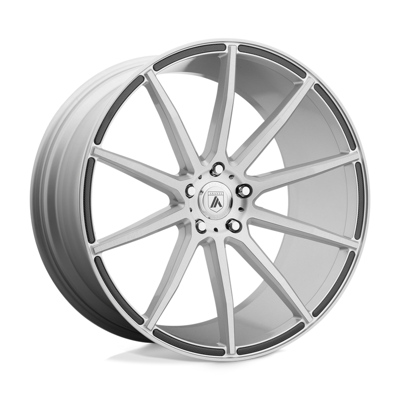 Asanti Black - ABL-20 ARIES - Silver - Brushed Silver - 20" x 8.5", 20 Offset, 5x115 (Bolt Pattern), 72.6mm HUB
