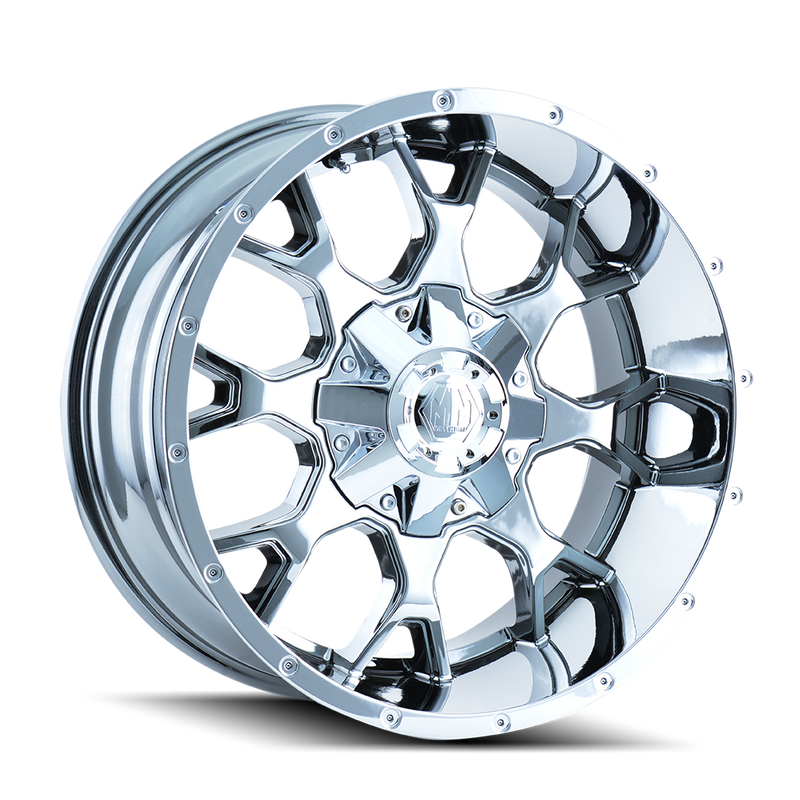 Mayhem - WARRIOR - Chrome - CHROME - 20" x 9", 18 Offset, 6x135/139.7 (Bolt Pattern), 106mm HUB
