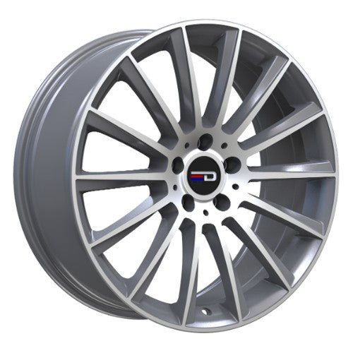 Euro Design - Sacco - Gunmetal - Gunmetal Machined - 19" x 9.5", 35 Offset, 5x112 (Bolt Pattern), 66.6mm HUB