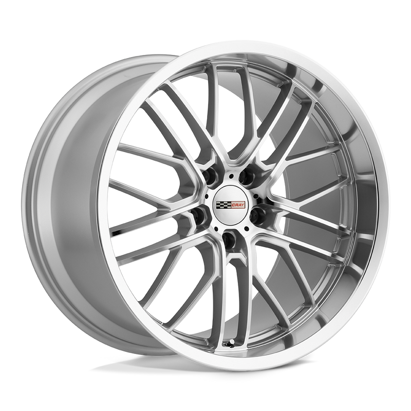 Cray Wheels - EAGLE - Silver - SILVER WITH MIRROR CUT FACE & LIP - 18" x 9", 50 Offset, 5x120.65 (Bolt Pattern), 70.3mm HUB