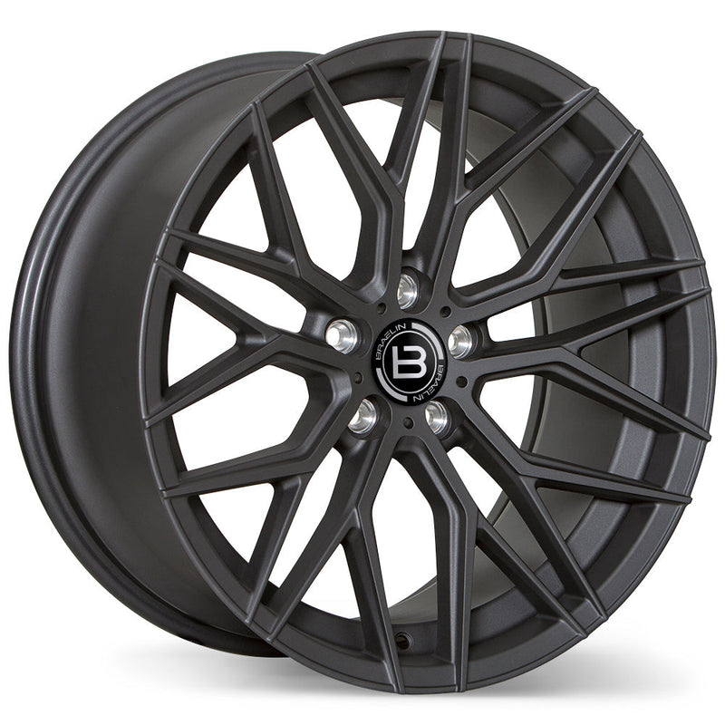 Braelin - BR10 - Black - Matte Graphite - 19" x 10.5", 45 Offset, 5x114.3 (Bolt Pattern), 60.1mm HUB