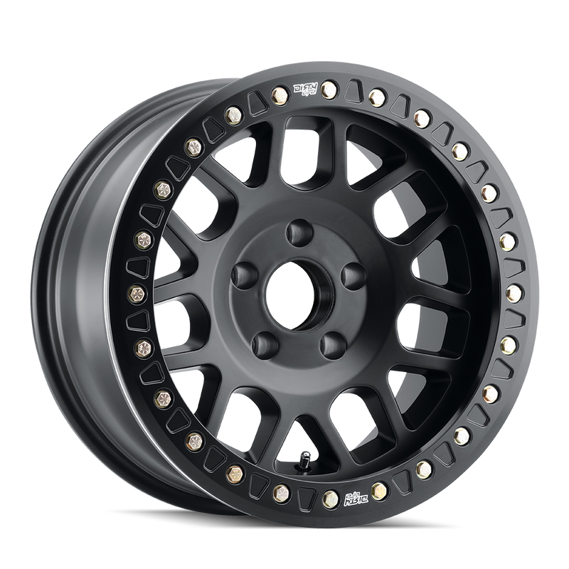Dirty Life - MESA RACE - Black - MATTE BLACK - 17" x 9", -12 Offset, 8x165.1 (Bolt Pattern), 130.8mm HUB