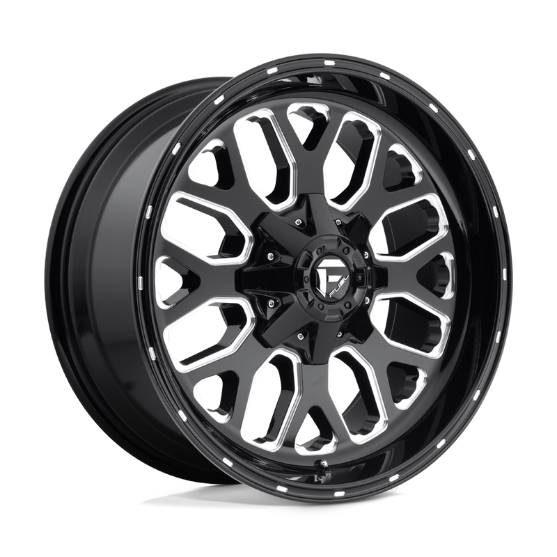 Fuel - D588 TITAN - Black - GLOSS BLACK MILLED - 18" x 9", 1 Offset, 6x135/139.7 (Bolt Pattern), 106.1mm HUB