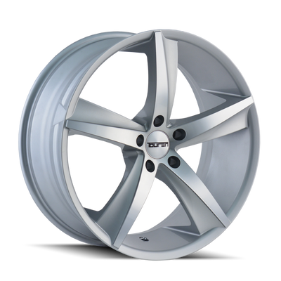 Touren - TR72 - Silver - GLOSS SILVER/MACHINED FACE - 20" x 8.5", 30 Offset, 5x112 (Bolt Pattern), 66.56mm HUB
