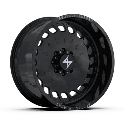 Sentali - Forged SF-4 - Black - Gloss Black - 28" x 16", -99 Offset, 5x127 (Bolt pattern), 71.5mm HUB