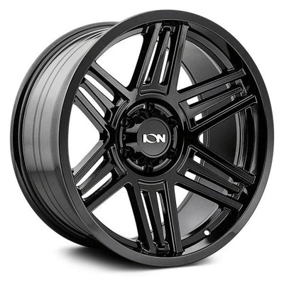Ion Alloy - 147 - Black - GLOSS BLACK - 20" x 10", -19 Offset, 8x170 (Bolt Pattern), 125.2mm HUB