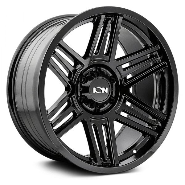 Ion Alloy - 147 - Black - GLOSS BLACK - 20" x 10", -19 Offset, 8x170 (Bolt Pattern), 125.2mm HUB