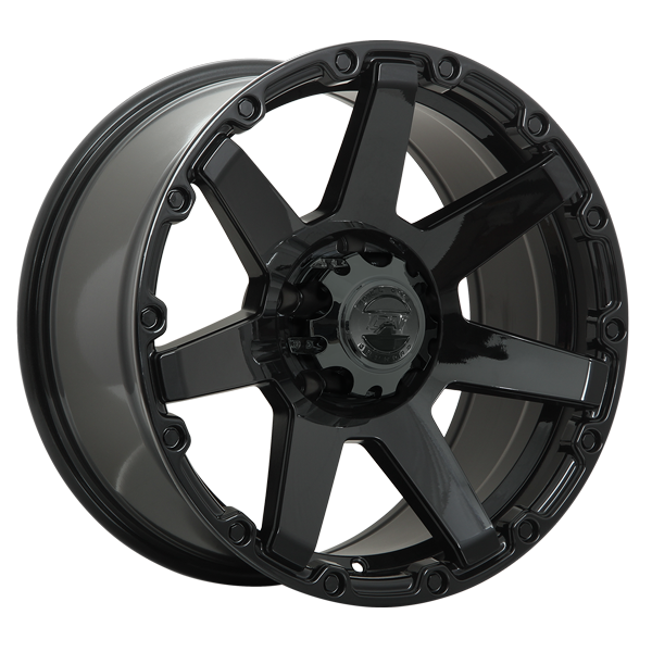 Dai Alloys - Barrett - Black - Gloss Black - 18" x 9", 20 Offset, 6x139.7 (Bolt Pattern), 77.8mm HUB