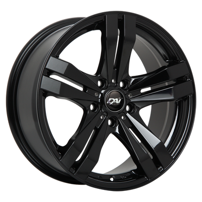 Dai Alloys - Target - Black - Gloss Black - 16" x 7", 40 Offset, 5x108 (Bolt Pattern), 63.4mm HUB