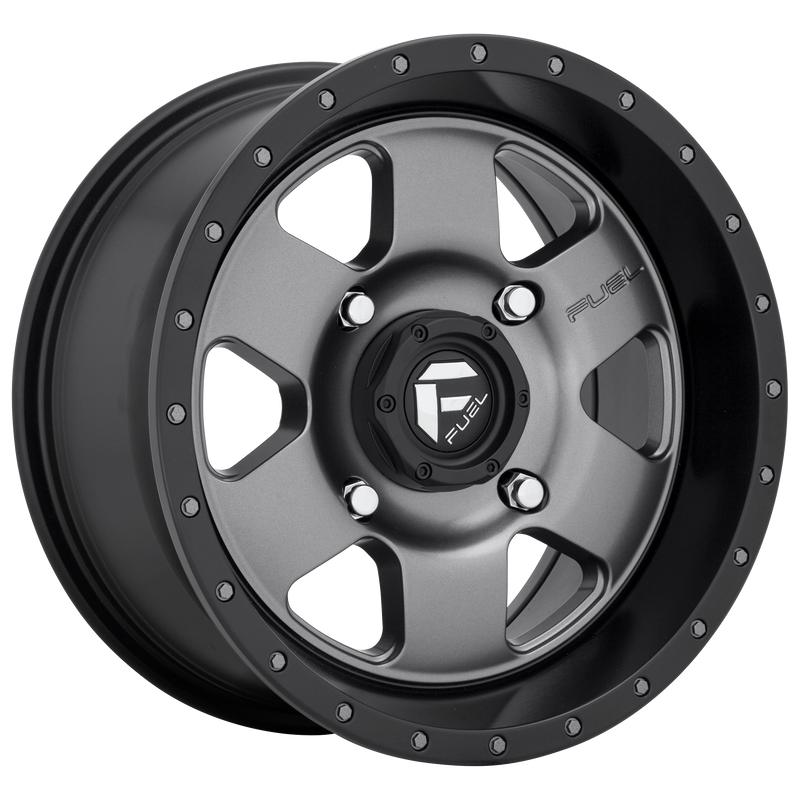 Fuel - D619 PODIUM - Gunmetal - MATTE GUN METAL BLACK BEAD RING - 17" x 9", -12 Offset, 5x127 (Bolt Pattern), 78.1mm HUB