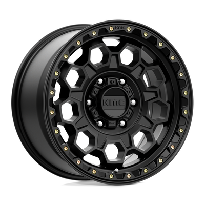 KMC Wheels - KM545 TREK - Black - SATIN BLACK - 17" x 9", 18 Offset, 6x114.3 (Bolt Pattern), 66.1mm HUB